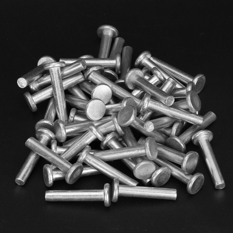 Aluminum Solid Rivet Set 100pcs Corrosion-Resistant Flat Head - Perfect Fastening with High Mechanical Strength for Various Applications - Image 2