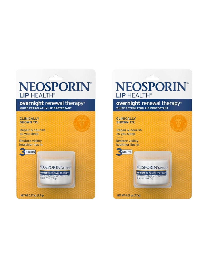 Neosporin Neosporin Lip Health Overnight Healthy Lips Renewal Therapy Petrolatum Lip Protectant, 0.27oz. (Pack of 2) 