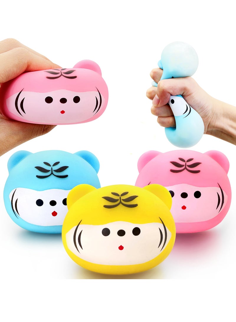 Excefore Stress Ball Toys Color, Tiger Squishy Dough Ball Stress Balls, Stress Balls for Kids and Adults, for Kids and Adults (3Pack) Squishy Fidget Toys Stress Ball Sensory Stress Toys - Image 1
