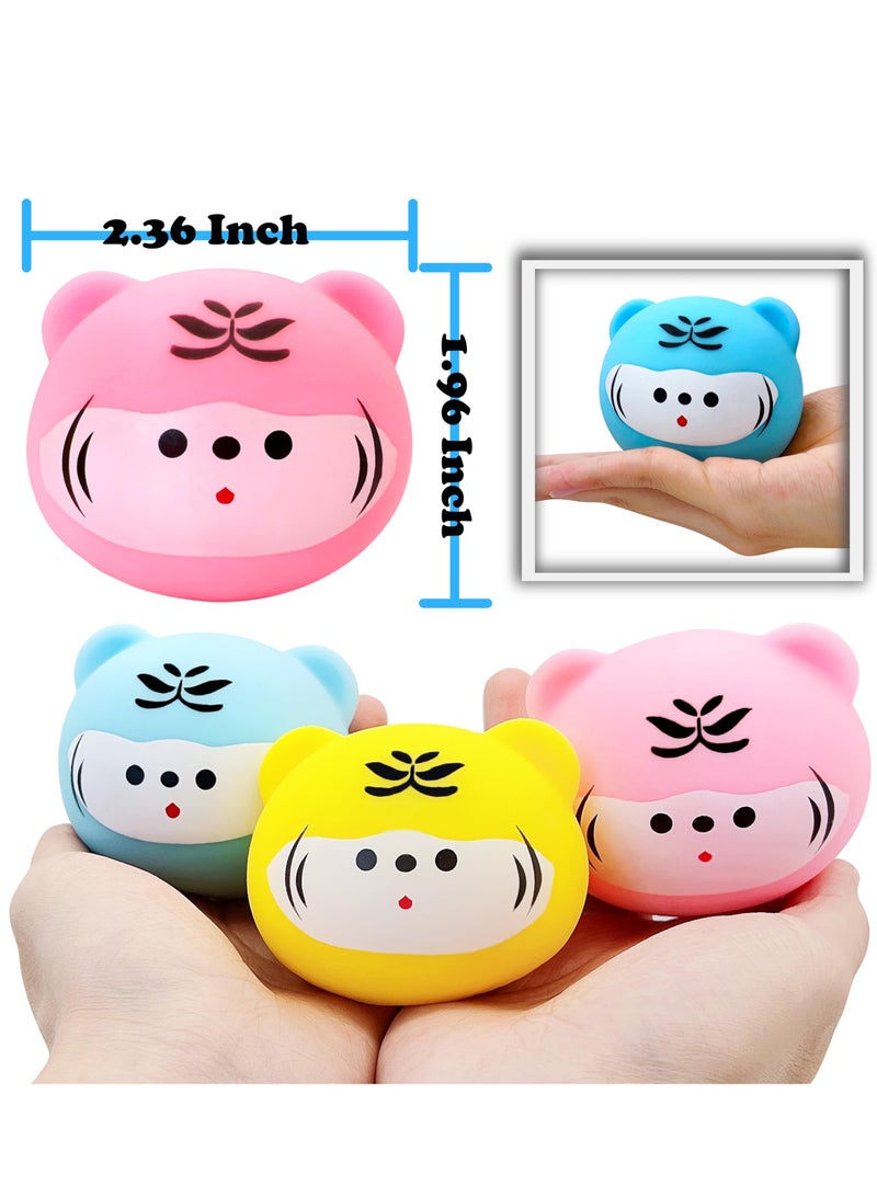 Excefore Stress Ball Toys Color, Tiger Squishy Dough Ball Stress Balls, Stress Balls for Kids and Adults, for Kids and Adults (3Pack) Squishy Fidget Toys Stress Ball Sensory Stress Toys - Image 5