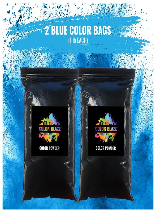 Color Blaze بودرة كشف جنس المولود "كولور بليز بلاك آوت" - 2 رطل من البودرة الزرقاء للأولاد، مثالية للسيارة، وحرق الإطارات على الدراجة النارية، والرمي، وجلسات التصوير، وحفلات الكشف عن جنس المولود، والمهرجانات - عبوة من كيسين، كل كيس 1 رطل - أزرق - Image 5