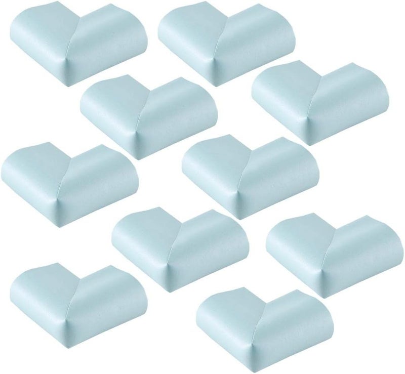 كلاراكو واقيات زوايا الطاولات الزجاجية، واقيات زوايا الأثاث تحمي الطفل من الإصابات الحادة، أزرق فاتح، 55 × 55 × 8 مم - Image 4