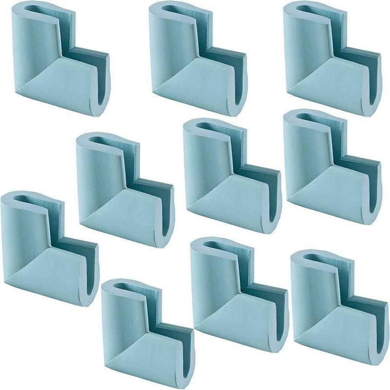 كلاراكو واقيات زوايا الطاولات الزجاجية، واقيات زوايا الأثاث تحمي الطفل من الإصابات الحادة، أزرق فاتح، 55 × 55 × 8 مم - Image 1