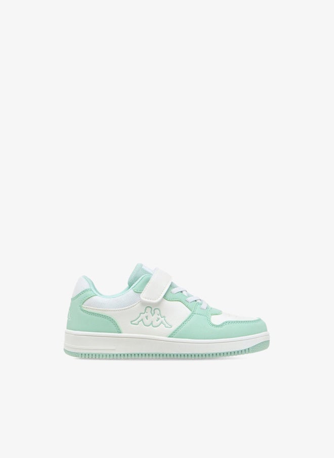 Kappa Girls' Logo Detail Sneakers with Hook and Loop Closure - Image 3