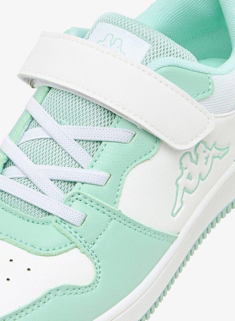 Kappa Girls' Logo Detail Sneakers with Hook and Loop Closure - Image 4