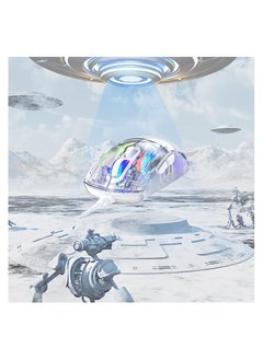 KASTWAVE Clear Wired USB Gaming Mouse, Transparent Shell Computer Mice with 12800 Max DPI, 3D RGB Backlit, High Precision (White)  - Image 5