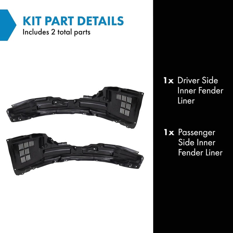 TRQ Inner Fender Liner Set for Mitsubishi Lancer - Image 2