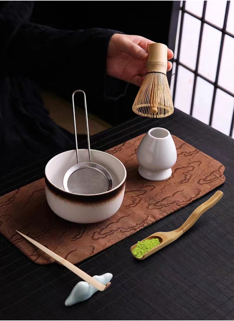 HomarKet 6 Pack Matcha Whisk Set- Matcha Whisk and Bowl, Matcha Sifter, Matcha Whisk Holder ,Traditional Tea Scoop and Matcha Spoon- The Perfect Matcha Kit for Matcha Tea (White)  - Image 3