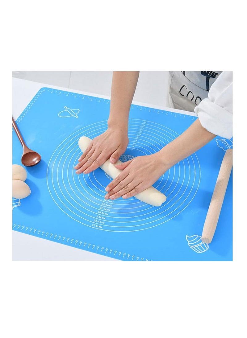 ECVV ECVV Baking Mat, Non-Stick Silicon Rolling Pastry Mat, 50 * 40cm Silicon Baking Sheets Mats,Kneading Pad Sheet Glass Fiber Rolling Dough Medium Size for Cake Macaron Kitchen Tools, Assorted  - Image 1