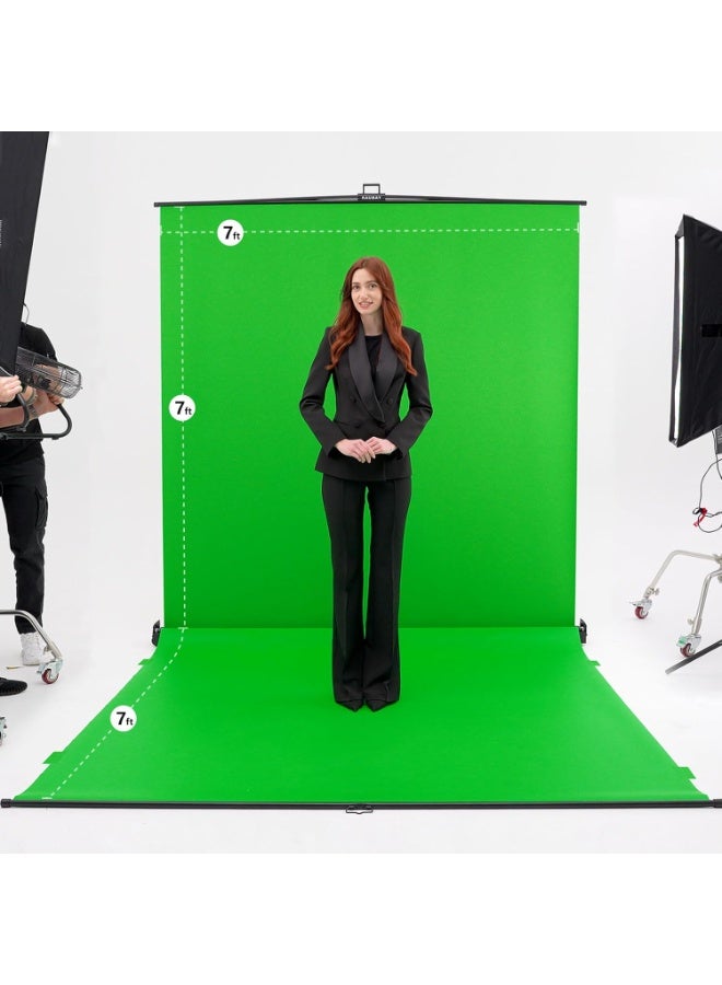 Raubay CGS2100-FX FloorFlex Collapsible Green Screen – Portable Chromakey Background With Extended Floor Coverage For Video Production, Streaming And Photography - Image 3