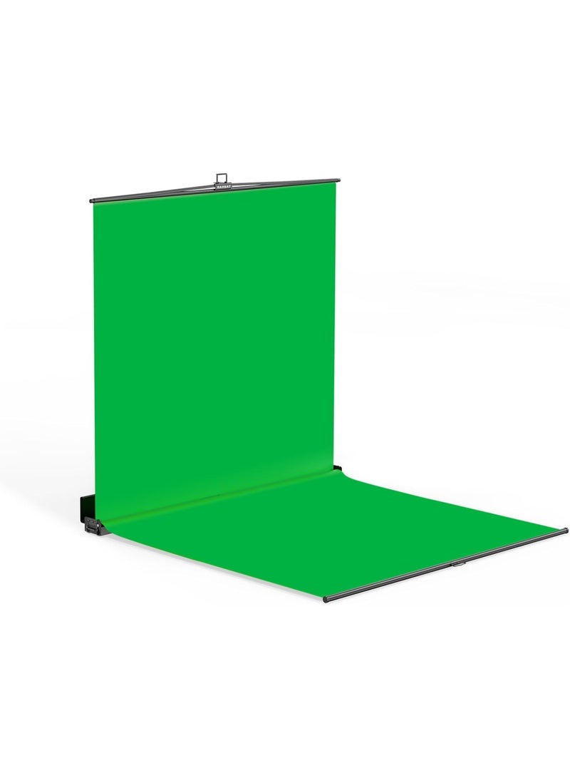 Raubay CGS2100-FX FloorFlex Collapsible Green Screen – Portable Chromakey Background With Extended Floor Coverage For Video Production, Streaming And Photography - Image 1