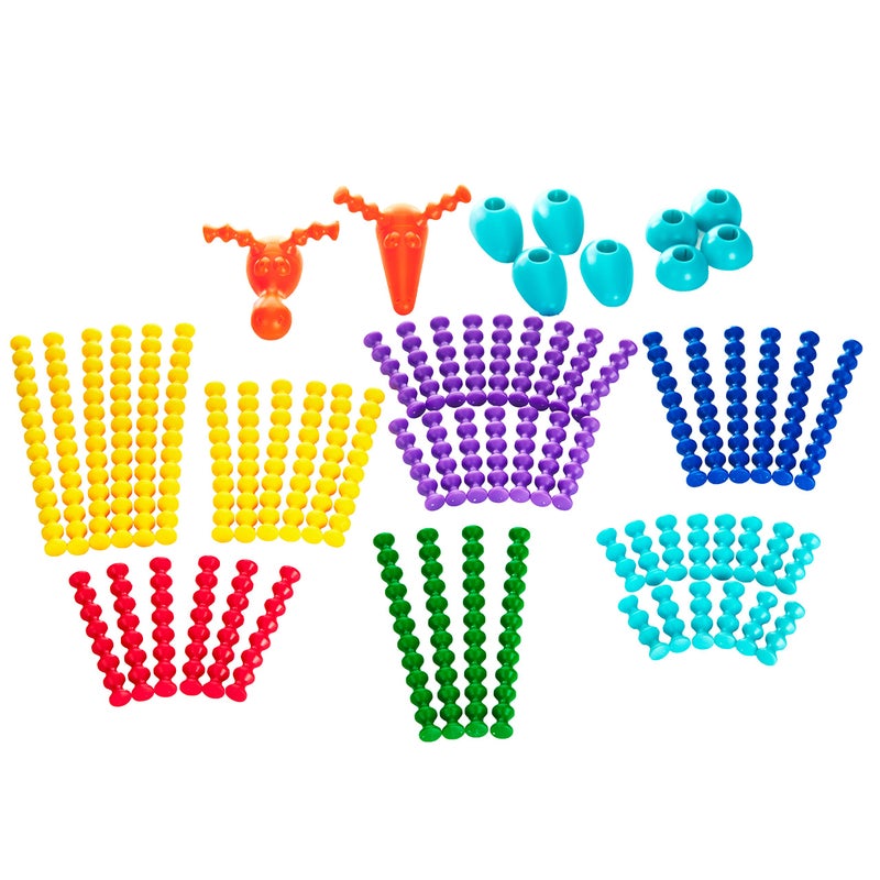 Popular Playthings Playstix Flexible Set Construction Toy Building Blocks 68 Piece Kit - Image 2