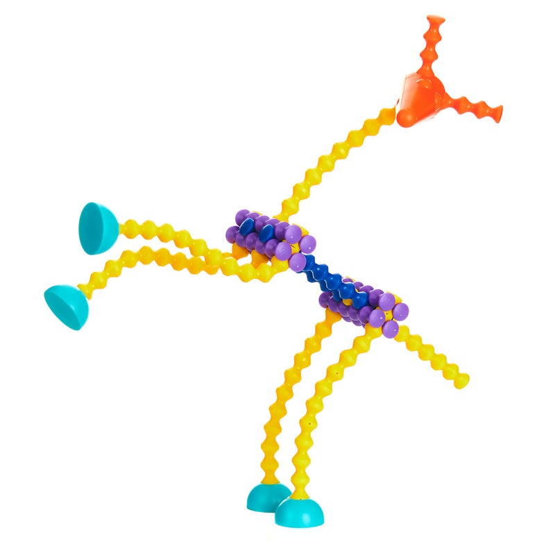 Popular Playthings Playstix Flexible Set Construction Toy Building Blocks 68 Piece Kit - Image 3