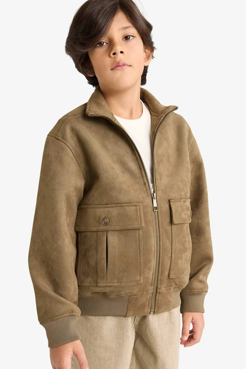 ديفاكتو Boy Tippet Faux Leather Jacket