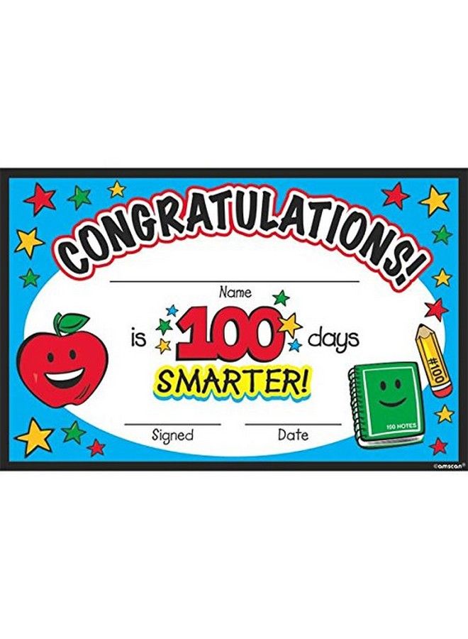 Amscan 36Count 100Th Day Of School Certificate Pack Party Supplies Multicolor - Image 2