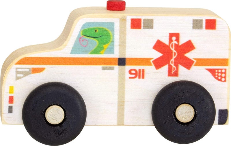 Maple Landmark Scoots-Ambulance Wooden Toy - Made in USA