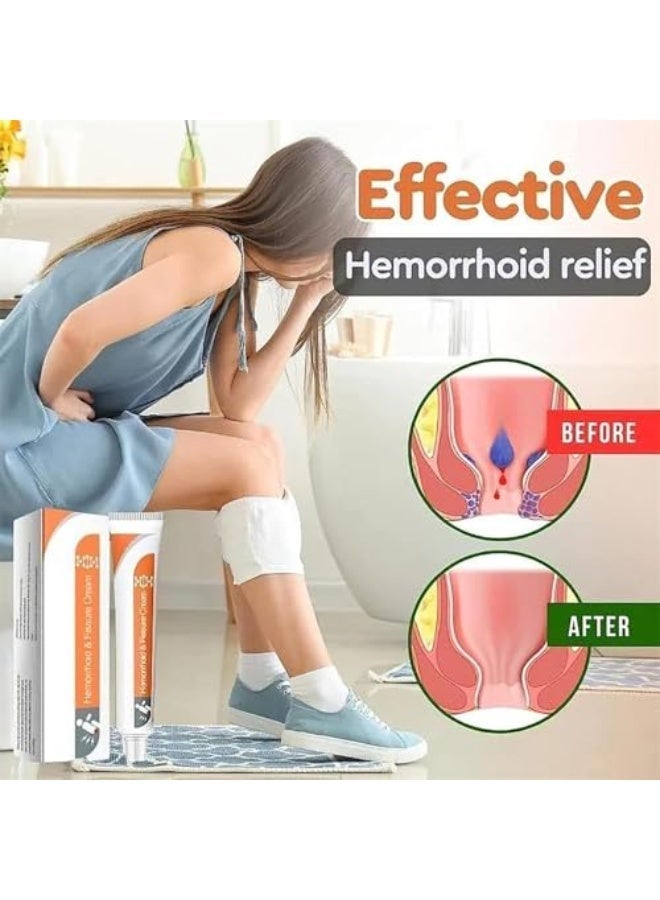 APDMP Hemorrhoid u0026 Fissure Cream, 20g Hemorrhoid Relief Cream, Fast Relief of Hemorrhoids and Anal fissures (1box) - Image 2