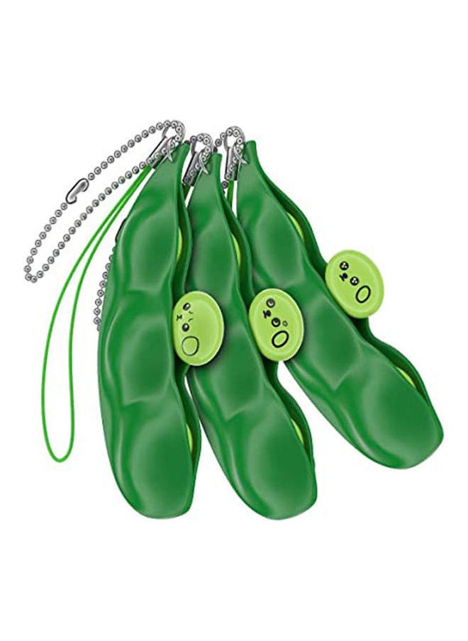 Fidget Bean Toys Soybean Finger Puzzles Squeeze Bean Keychain 