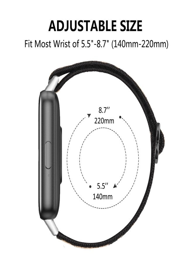 Vanjua حزمة 3 أشرطة لسامسونج جالاكسي فيت 3 للنساء والرجال، حزام ساعة بديل ناعم قابل للتعديل من النايلون متوافق مع ملحقات ساعة جالاكسي فيت 3 الذكية - Image 4