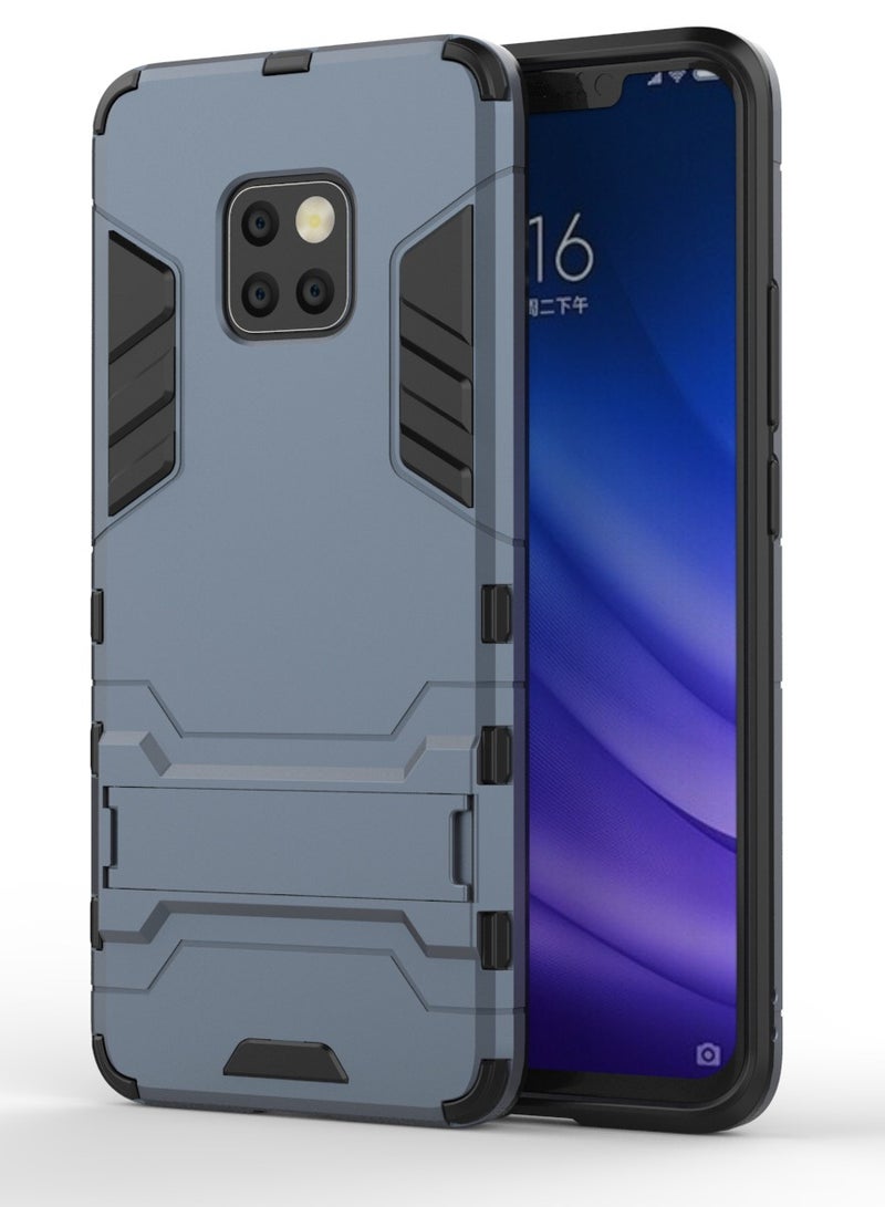 جراب حمايه مقاوم للصدمات مع مسند في الظهر متوافق مع Mate 20 Pro ( ازرق ) - Image 1