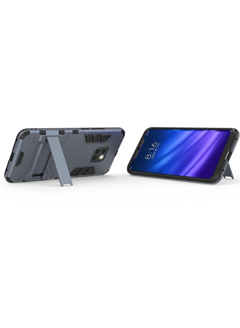 جراب حمايه مقاوم للصدمات مع مسند في الظهر متوافق مع Mate 20 Pro ( ازرق ) - Image 3