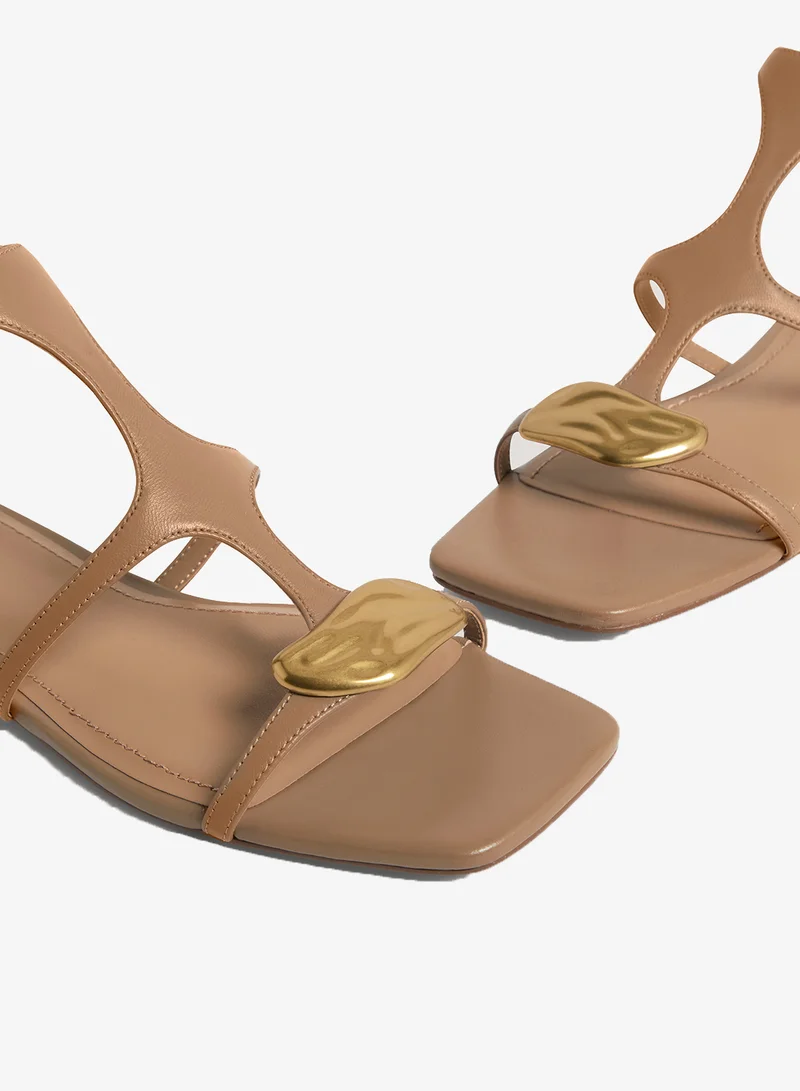 Ted Baker LT-BROWN Audreii Ankle Strap Sandals for Women | Best Price UAE