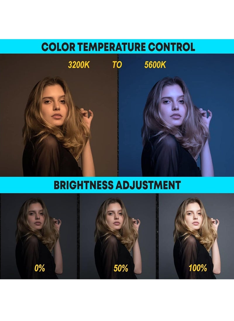 14-Inch Ring Light with 3 Color Modes – Dimmable LED for Photography, YouTube, Live Streaming, Makeup & Vlogging (With 3 Holders & Remote)