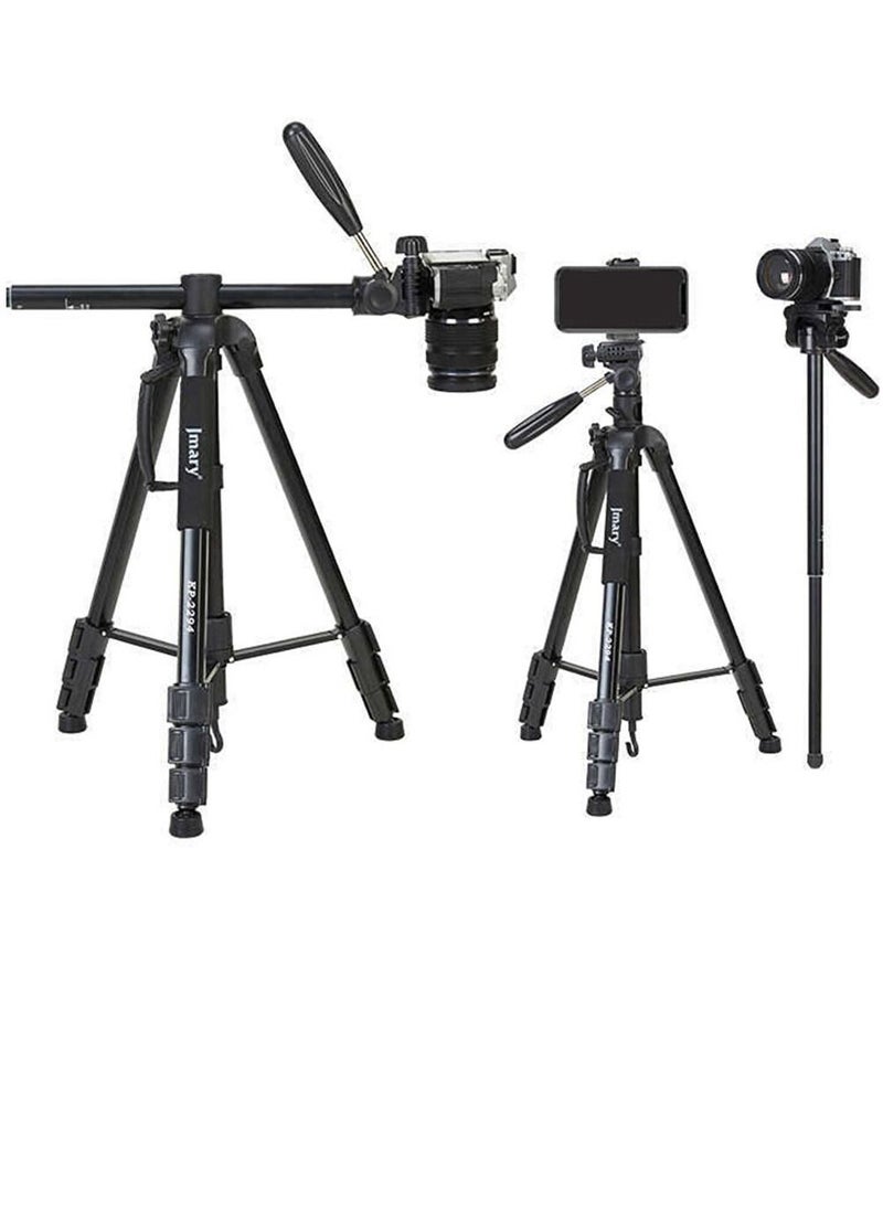 Jmary KP-2294 Multifunctional Professional Tripod With Multi Angle Adjustment Black  - Image 1