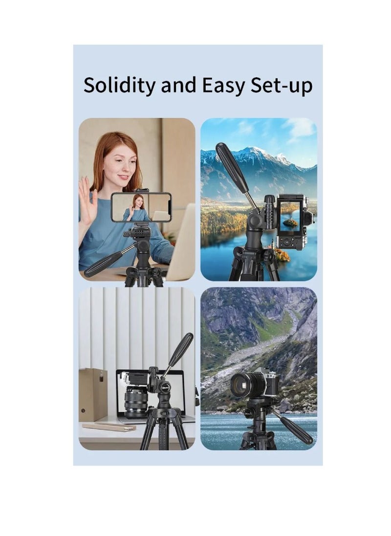 Jmary - KP-2294 Multifunctional Professional Tripod With Multi Angle Adjustment Black - Image 1