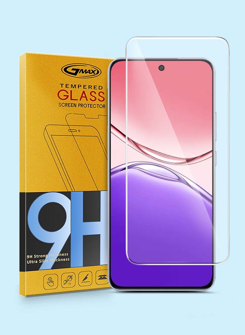 جيماكس Oppo A5 Pro 5G 2025 GMAX Premium Series حواف منحنية 9H 2.5D واقي شاشة من الزجاج المقسى - شفاف - Image 1