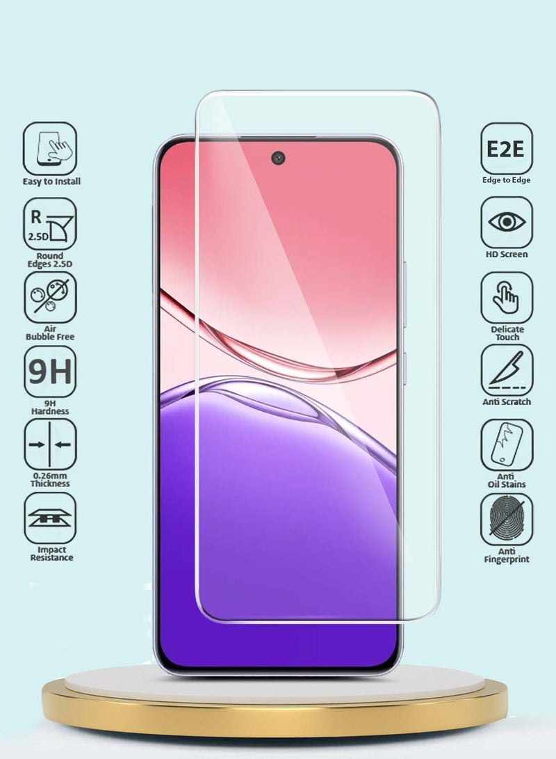 جيماكس Oppo A5 Pro 5G 2025 GMAX Premium Series حواف منحنية 9H 2.5D واقي شاشة من الزجاج المقسى - شفاف - Image 2