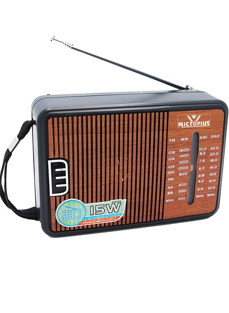 مايكروبلس مكبر صوت راديو محمول متعدد الوظائف Fm / AM / Sw - Image 2