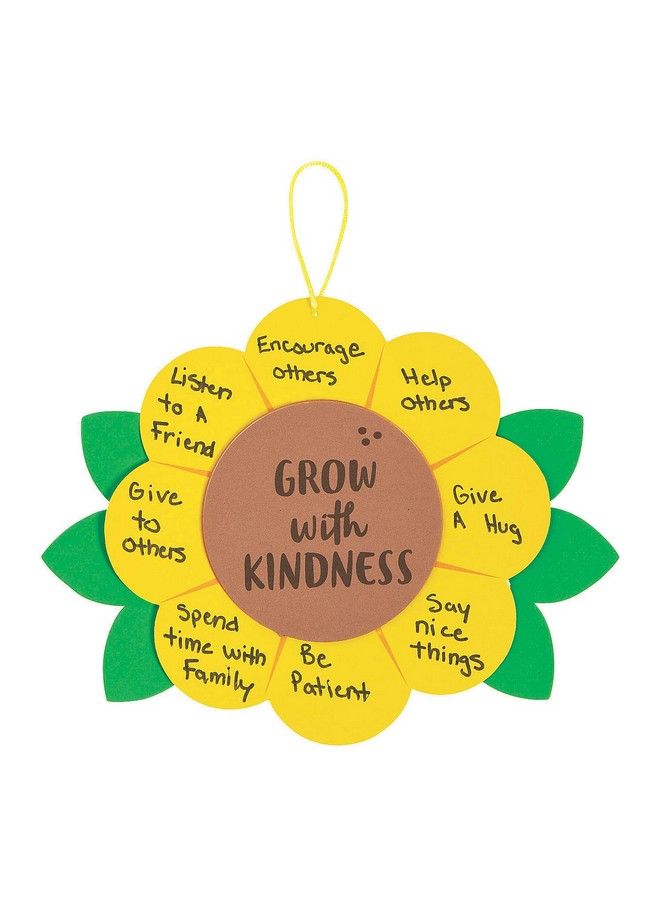 Fun Express مجموعة أدوات الحرف اليدوية من Be Kind Sunflower، مكونة من 12 مجموعة أدوات حرفية - Image 2