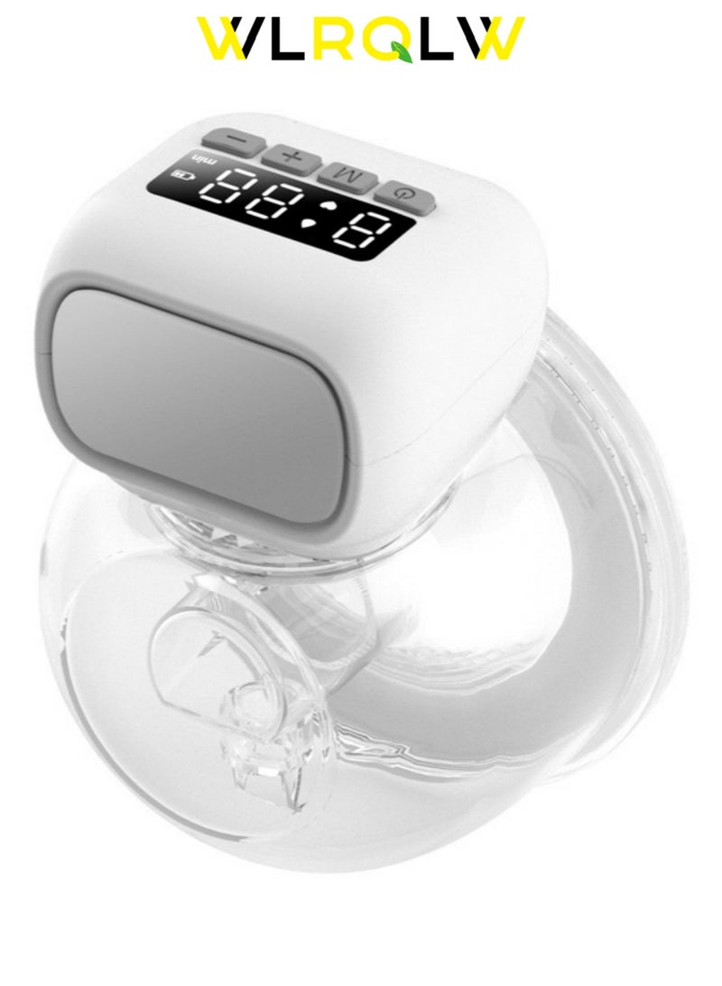 WLRQLW Electric Breast Pump Hands-Free Breast Pump Wearable Upgraded Version, Touch Control LED Display Electric Breast Pump Portable Low Noise, 3 Modes and 9 Levels of Suction, Capacity 180ml - Image 1