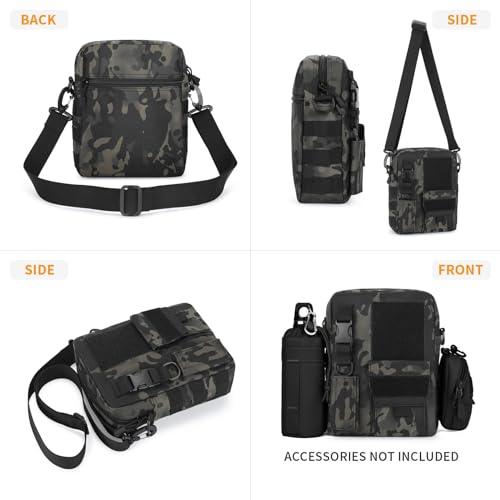 Wowelife Messenger Bag - Small Camouflage Canvas Crossbody Tactical Travel Sling Bag with Adjustable Straps - Image 3