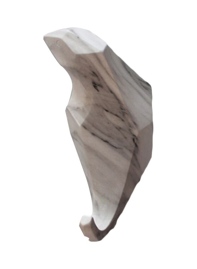 NIBEMINENT Qiangtie Geometric Bird Shaped Wall Hook White/Beige 12x3.5cm 