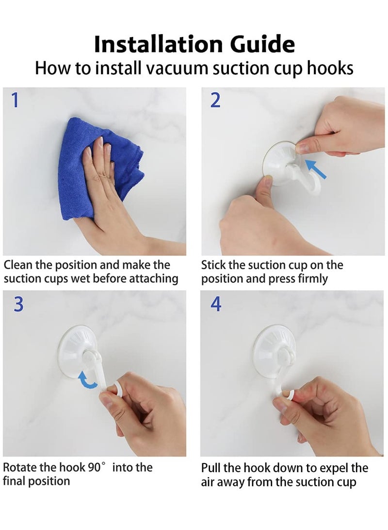 Barakah حقيبة تخزين ألعاب الحمام الشبكية 2 قطعة، منظم ألعاب الحمام 46 × 35 سم، يتضمن 4 خطافات قوية للغاية، أبيض - Image 5