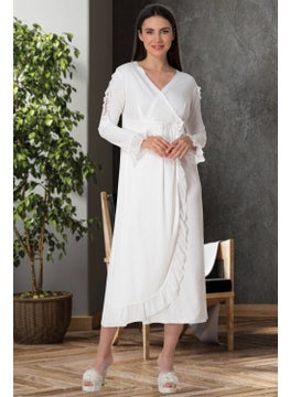 Mecit Pijama Mecit Pajama 5522 Ecru Maternity Nightgown 