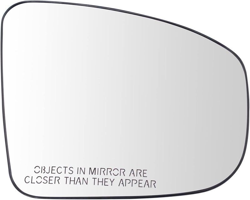 TRQ Passenger Side Mirror Glass with Backing Plate Non-Heated Compatible with 2013-2016 Nissan Pathfinder NI1325118 - Image 1