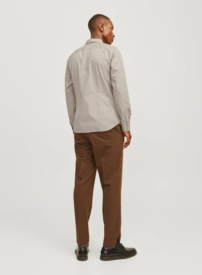 JACK & JONES Jack & Jones Solid Slim Fit Shirt with Button Placket