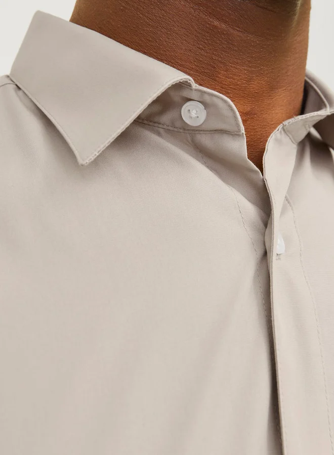 JACK & JONES Jack & Jones Solid Slim Fit Shirt with Button Placket