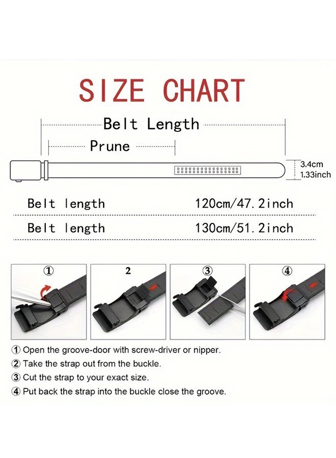 Gloryful Outdoor Nylon Sports Men's Belt Grey, Men'S Casual Nylon Belt, Automatic Iron Buckle, Suitable for Outdoor Activities - Image 5