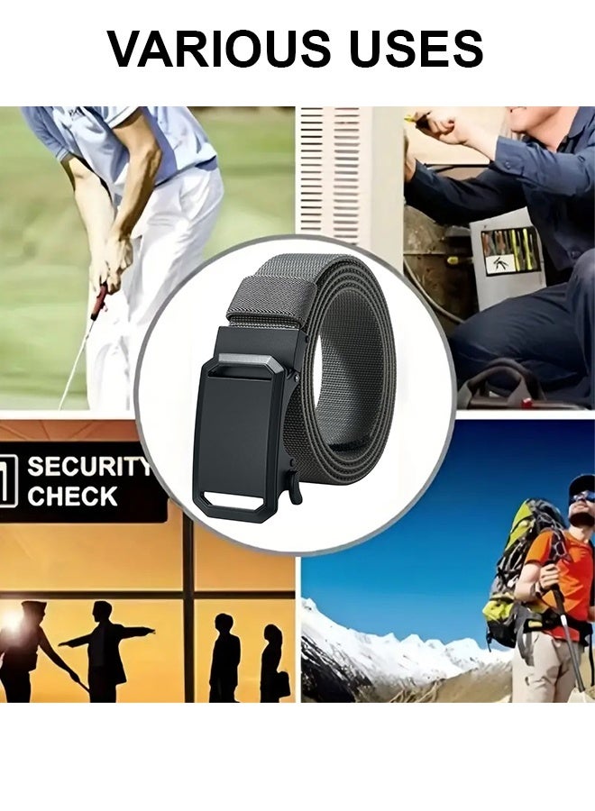 Gloryful Outdoor Nylon Sports Men's Belt Grey, Men'S Casual Nylon Belt, Automatic Iron Buckle, Suitable for Outdoor Activities - Image 3