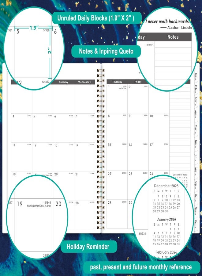 Journaltastic Monthly Planner/Calendar 2025-2030 - 5 Year Monthly Planner 2025-2030 from July 2025 - June 2030, 9" x 11", 2025-2030 Calendar Planner with Tabs - Image 4