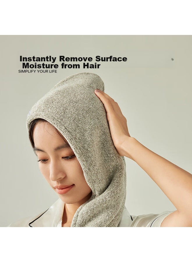 موجي Muji منشفة شعر سريعة الجفاف، عالية الامتصاص، منشفة فئة A، سميكة، لطيفة على البشرة، ناعمة، بيضاء ثلجية - Image 1