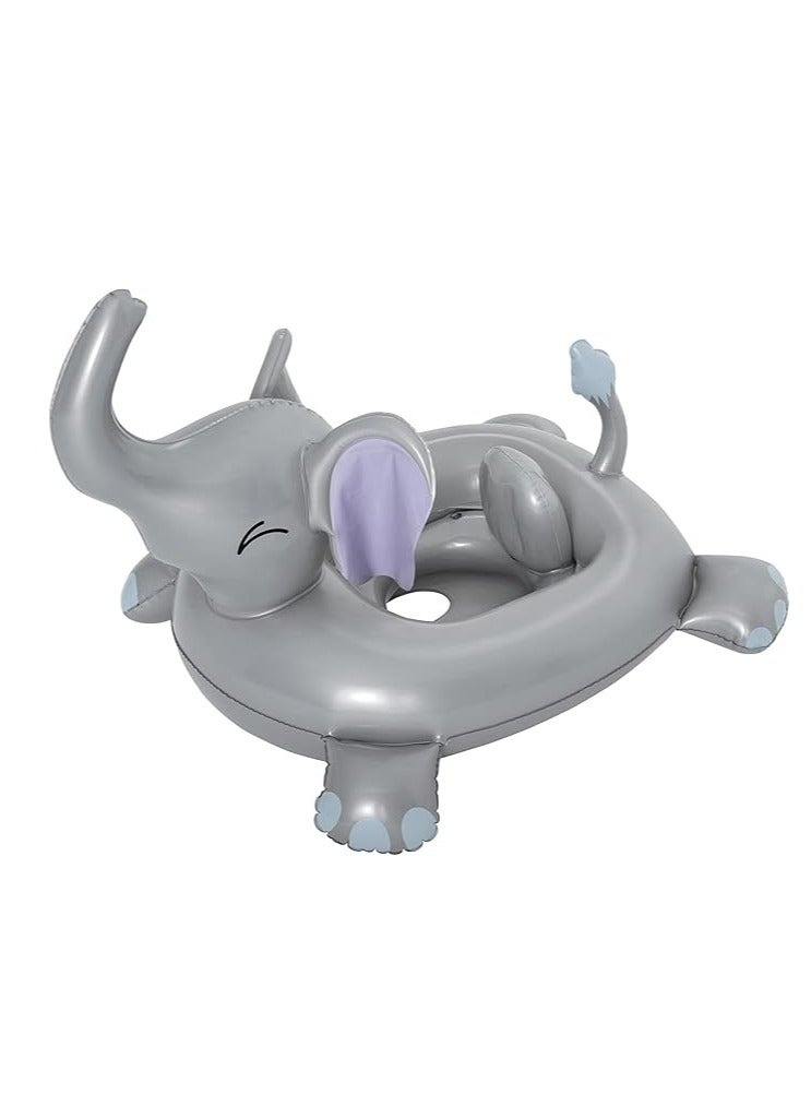 بست واي قارب صغير على شكل فيل - عوامة قابلة للنفخ لطيفة وآمنة للأطفال الرضع والأطفال الصغار، مثالية للعب في حمام السباحة والماء - Image 1