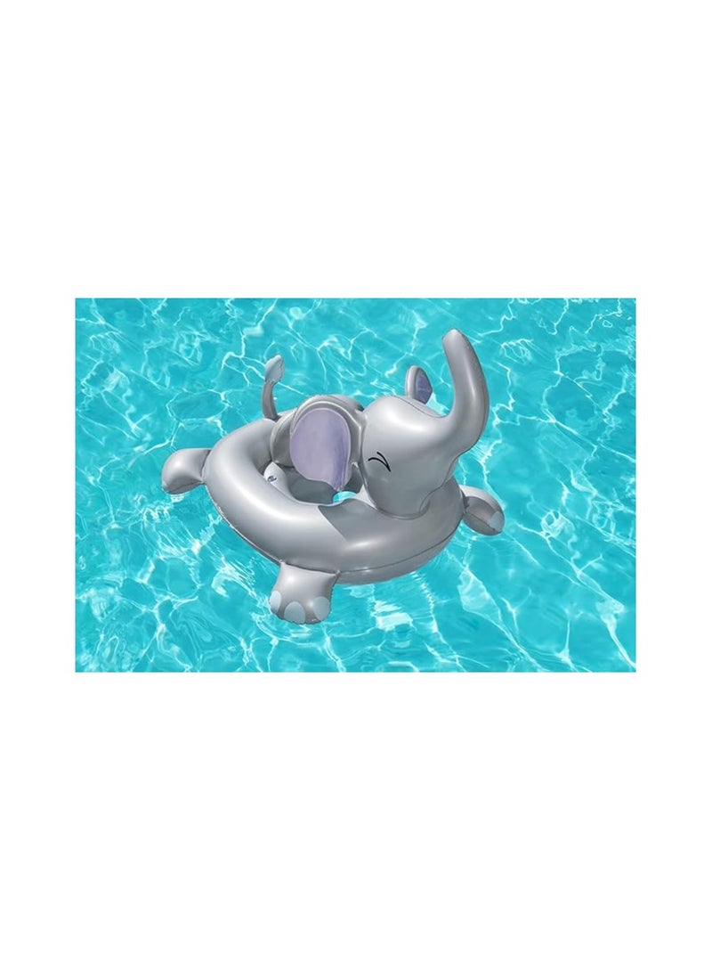 بست واي قارب صغير على شكل فيل - عوامة قابلة للنفخ لطيفة وآمنة للأطفال الرضع والأطفال الصغار، مثالية للعب في حمام السباحة والماء - Image 2