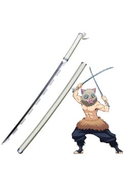 Gerenic Model of Hashibira Inosuke sword from the Demon Slayer anime made of wood  - Image 1