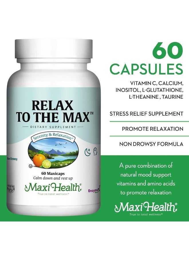 Maxi Health Maxi Health Relax to The Max - Stress Formula (60 Capsules)  - Image 3