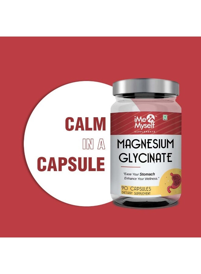 iMeMyself Magnesium Glycinate Capsules – 90 Count | Dietary Supplement for Stomach Comfort & Daily Wellness - Image 2